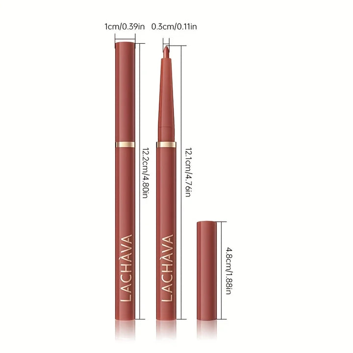 Long-lasting Waterproof Matte Nude Lip Liner - High Pigmentation, Retractable, Smooth Application, Natural Look