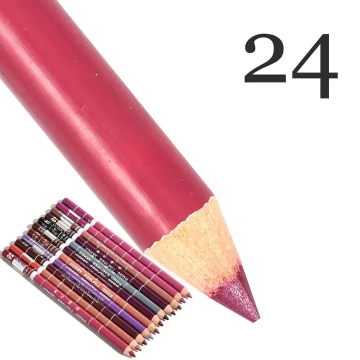 28-Colors Waterproof Lip Liner Matte Nuede Red Long Lasting Makeup Pens Non-stick Cup Lipstick Women Party Makeup Lip Cosmetics