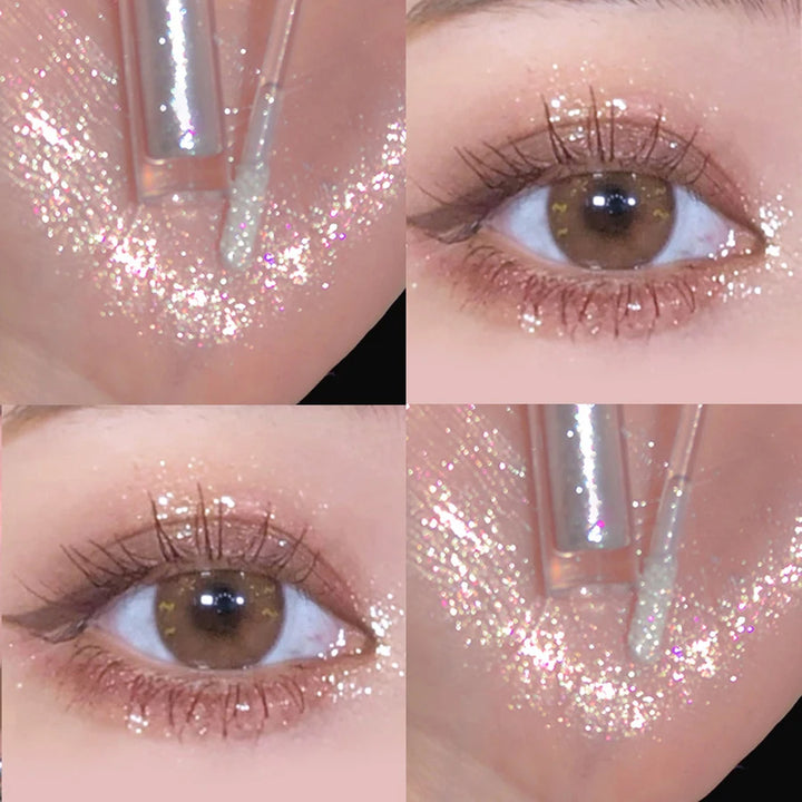 Liquid Eyeshadow High Pigment Waterproof Lasting Not Easy To Fade Pearl Glitter Portable Delicate Women's Eye Makeup