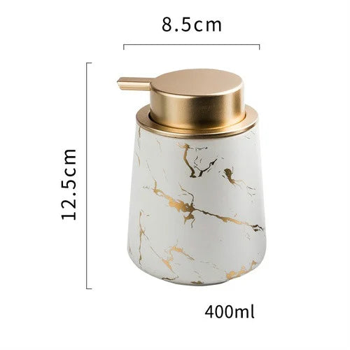 Nordic Marble Pattern Ceramic Soap Dispenser Mouthwash Cup Toothbrush Holder Soap Dish Bath Kit Bathroom Set Accessory Full