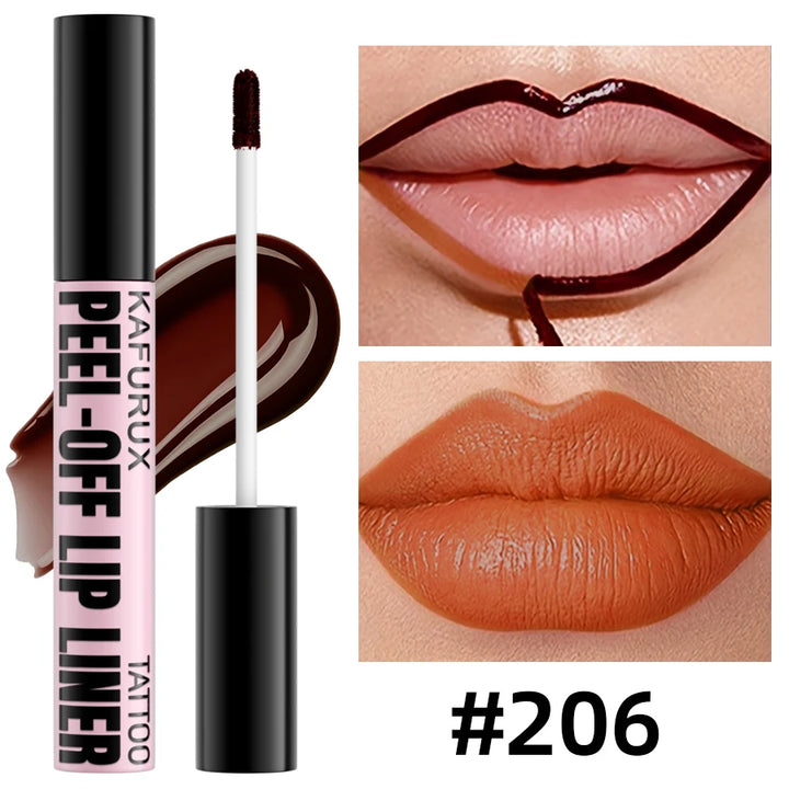 1PC Waterproof Lip Liner Peel Off Lipgloss Long Lasting Matte Lip Tint Pink Brown Contour Tear-off Lip Makeup Lips Stain Gifts
