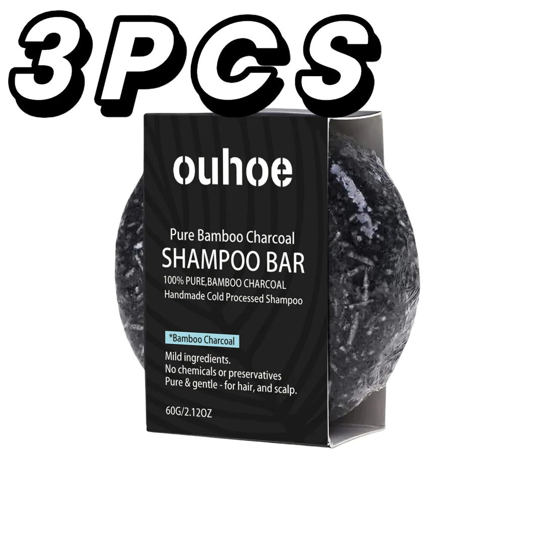 Bamboo Charcoal Shampoo Soap Deep Clean The Scalp Create Dark And Thick Hair Improve Dryness Hair Nourish Charcoal Shampoo Soap