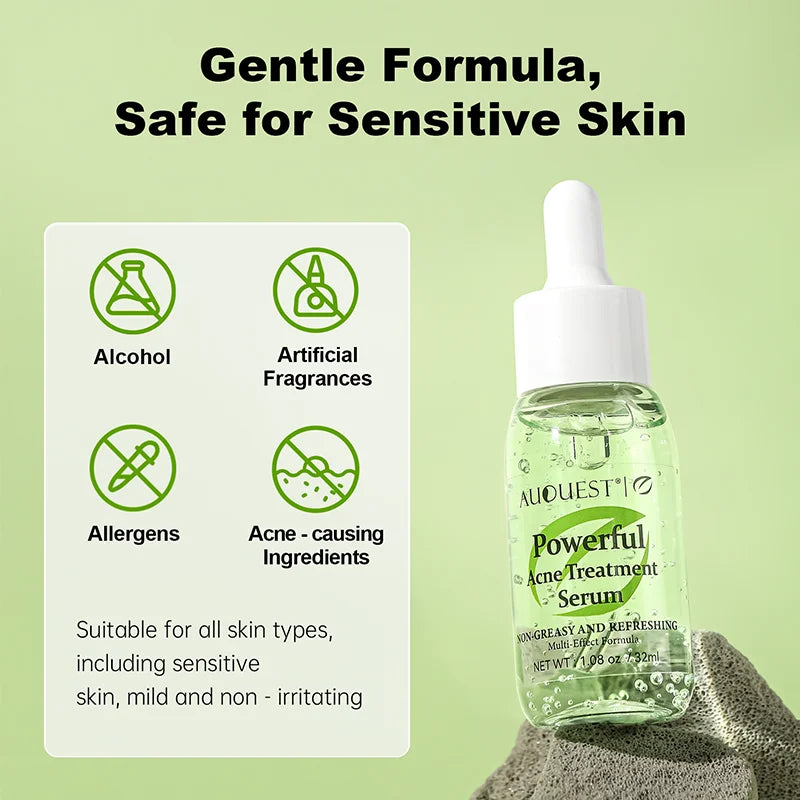 AUQUEST Salicylic Acid Acne Treatment Face Serum Oil Control Herbal Fades Acne Marks Pimple Remover Facial Skin Care