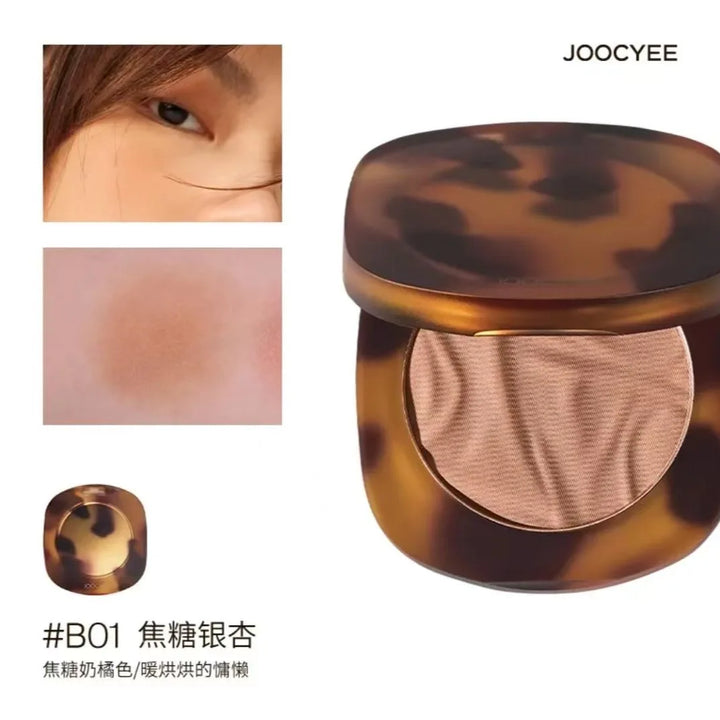 Joocyee Amber Matte Shimmer Powder Blusher Shell Highlights And Brightens Waterproof Contour Bronzers palette