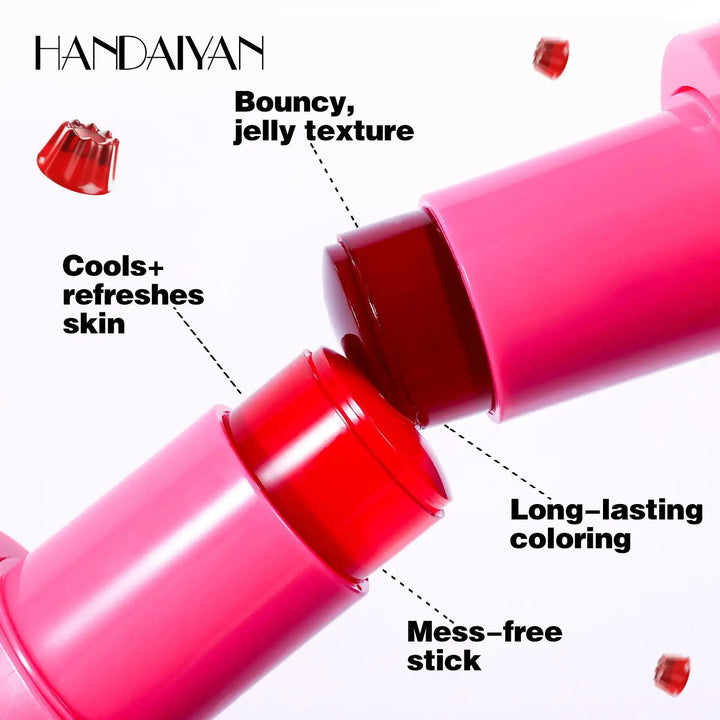 Lip Cheek Jelly Blush Stick Water Tint Lightweight Long Lasting Makeup Blusher Cosmetics Natural Flush Beauty