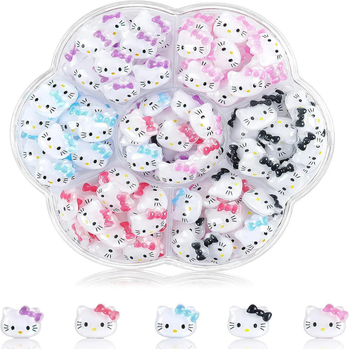 3D Cute Sanrio Family Series Nail Art Jewelry Decor Cartoon Hello Kitty Kuromi Nail Charms Rhinestone Gems Ornament Accessories