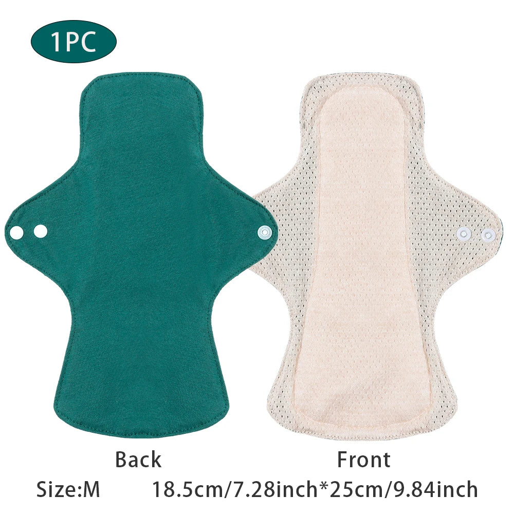 BIAI 1PC Colored Cotton Sanitary Pads Washable Reusable Nursing Pads Highly Absorbent and Breathable Auntie Towel Women Gift