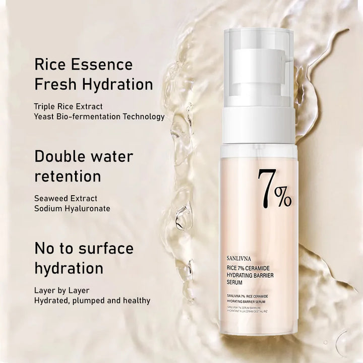 Rice powder toner Rice essence toner Rice grain cleansing foam facial cleanser Niacinamide whitening essence Moisturizing