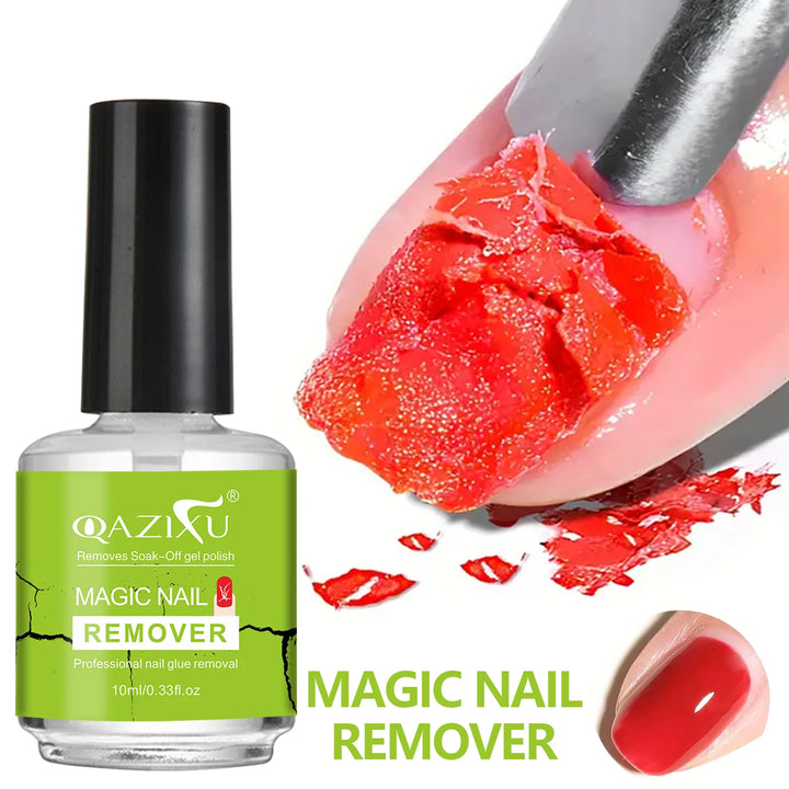 QAZIXU Nail Gel Polish Remover Clean UV Soak Off Quick & Easy Polish Removing Nail Art Tools Suitable for Nails and Fake Nail