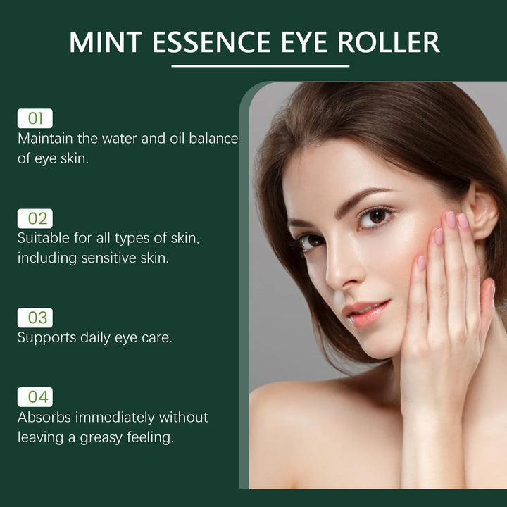 Mint Eye Serum Contains Vitamin C To Reduce Fine Lines and Crow's Feet. Moisturizing Eye Care Products. Skin Care Products