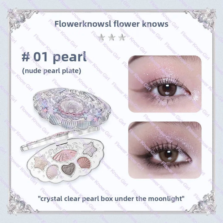Flower Knows Little Angel Nine Color Eyeshadow Matte Fine Sparkle Pearl Comprehensive Palette
