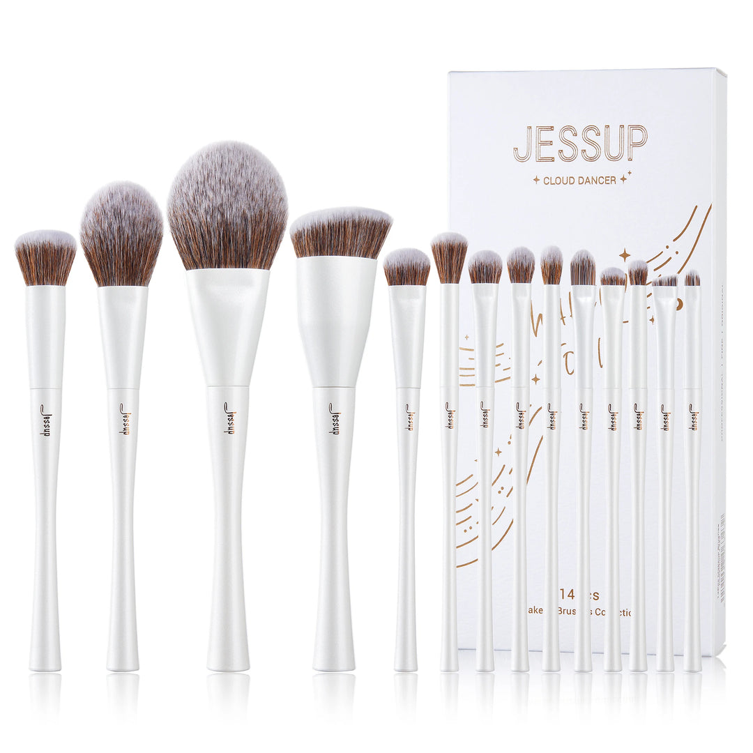 Jessup Makeup Brushes Set,4-14pcs Make up Brushes,Premium Synthetic Foundation Concealer Powder Eyeshadow Blending Brush T343