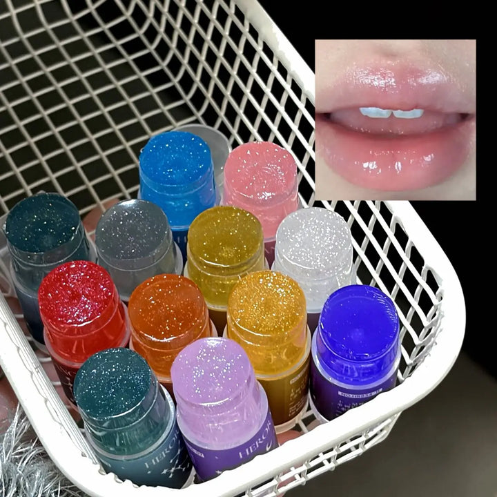 Herorange 12 Zodiac Lip Balm Set, Glitter Hydrating Gloss Oil, Moist Shiny Lip Tint Kit Daily Girly Lip Gift Pack