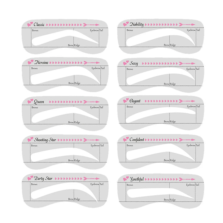 Eyebrow Shaper Makeup Aid Balance Stencil Makeup Measurement Tattoo Ruler Template Hot New Make Up Fashion Thrush Tools