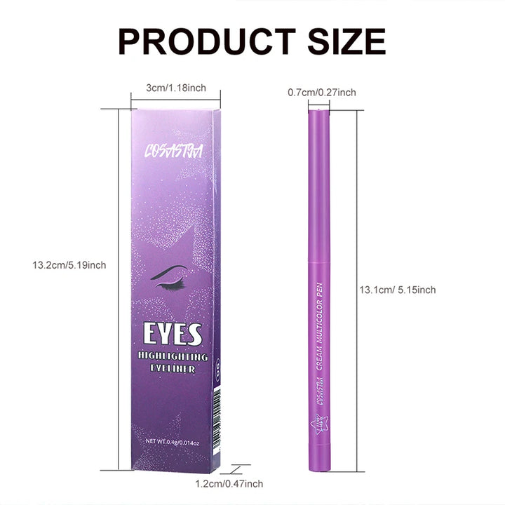 The color-changing eyeshadow stick eyeliner is waterproof and has smooth color, comfortable to use, and can last for a long tim
