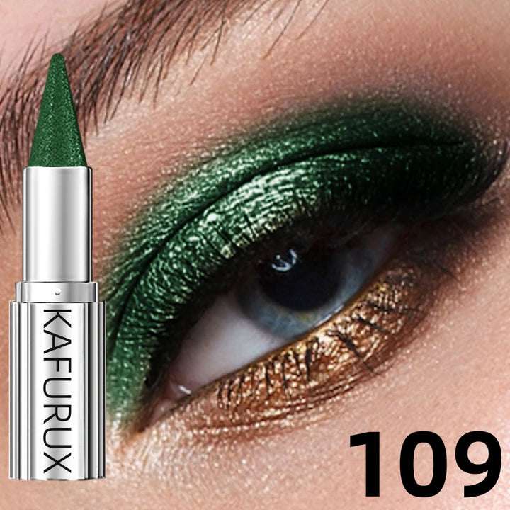 12 Colors Metallic White Black Purple Eyeshadow Pencil Glitter 1pc  Liner Pen Highligter Long Lasting Blue Cream Eye Shadow