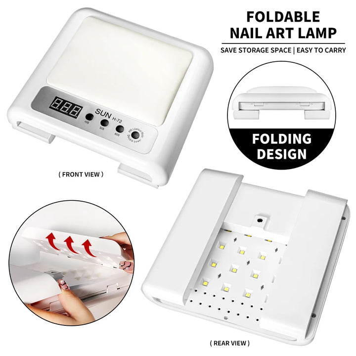 72LEDs Nail Dryer UV LED Nail Lamp for Curing All Gel Nail Polish With Motion Sensing Professional Manicure Salon Tool Equipment