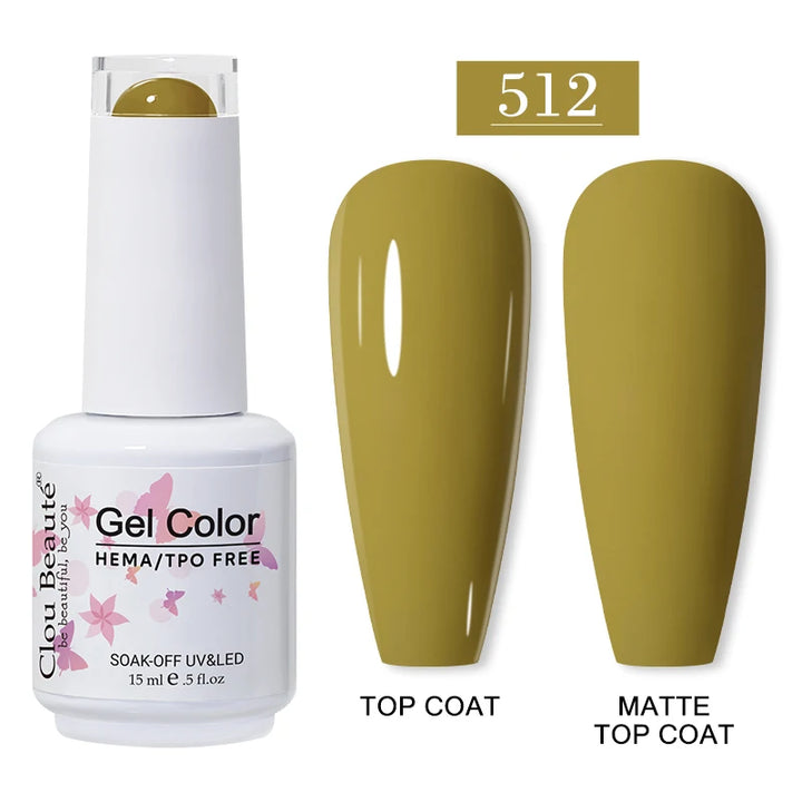 Clou Beaute 15ml HEMA TPO FREE Gel Nail Polish Vernis Semi Permanent UV Nail Art Varnish Lakiery Hybrydowe Manicure Gel Polish