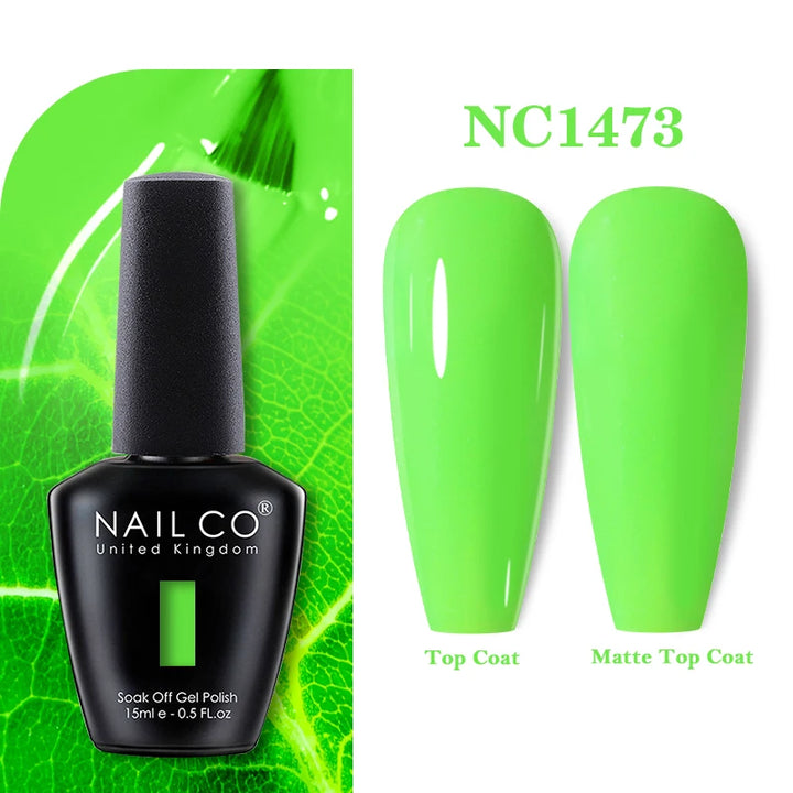 NAILCO 131Colors Vernis Semi Permanent UV Varnish Gel Nail Polish Nails Art Gel Manicure TOP BASE Varnish Hybrid