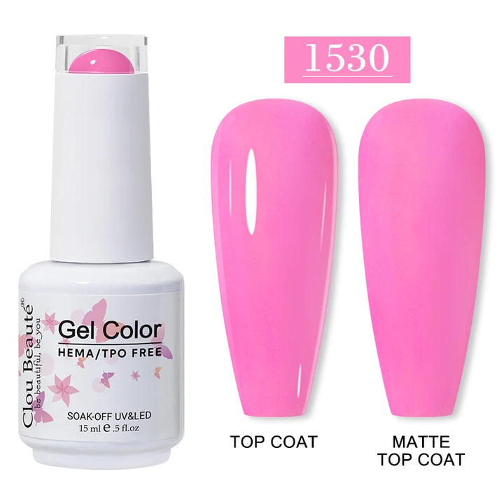Clou Beaute 15ml HEMA TPO FREE Gel Nail Polish Vernis Semi Permanent UV Nail Art Varnish Lakiery Hybrydowe Manicure Gel Polish