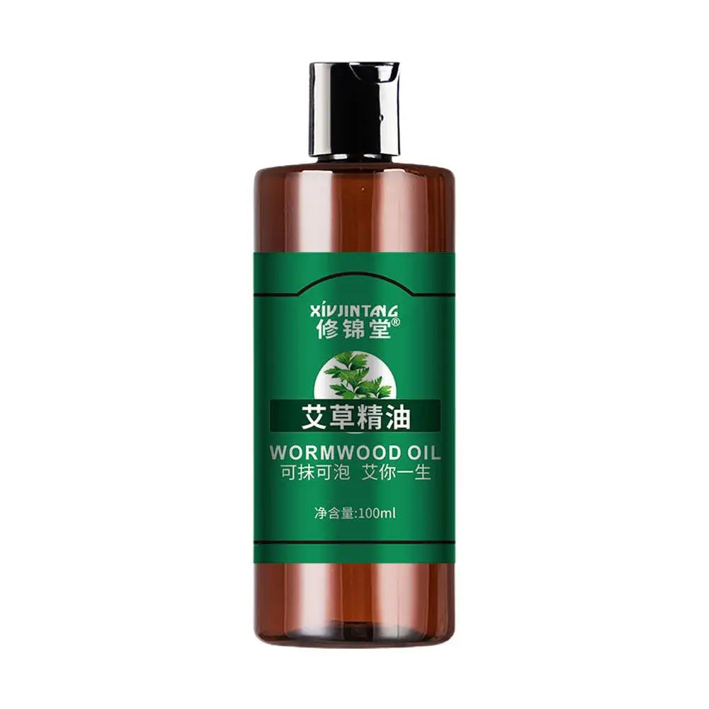 Mugwort Body Massage Oil Body Smooths Skin Massage Oil Relaxing Plant Essential Oil Moisturizing Firming Body Cleansing Essence