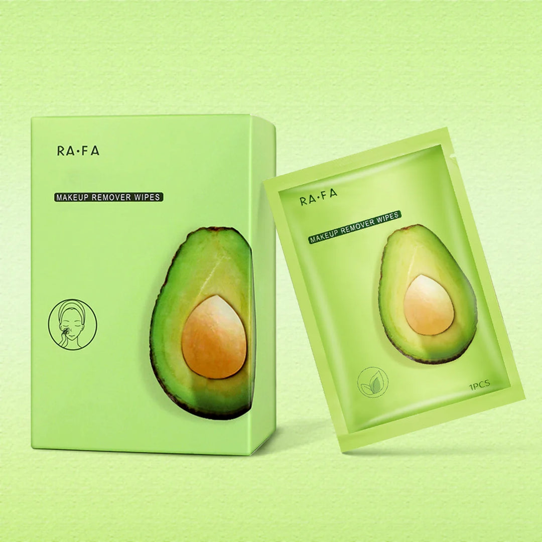 1/2/3 box of avocado makeup remover wipes, gently remove makeup and deeply clean facial skin, individually packaged.