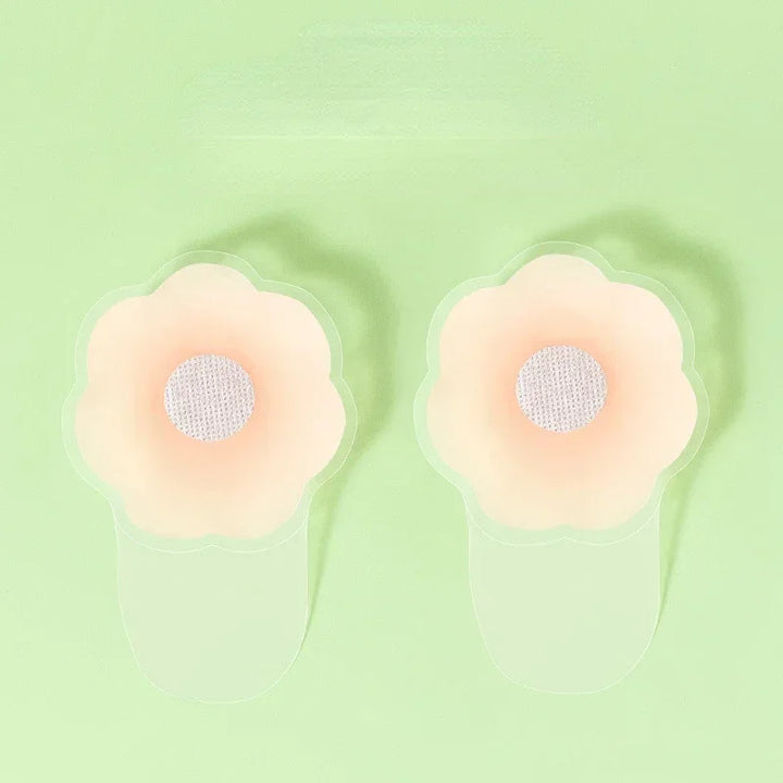 1 Pair Silicone Up Bra Sticker Waterproof Nipple Cover Lift Adhesive Invisible Bra Breast Pasty Women Chest Petals Reusable Bras