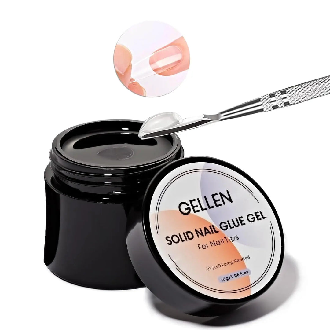 GELLEN Nail Remover Solid Glue Gel Set Strong Adhesive for Press on Nails Acrylic Tips Kit Salon Professional DIY Manicure