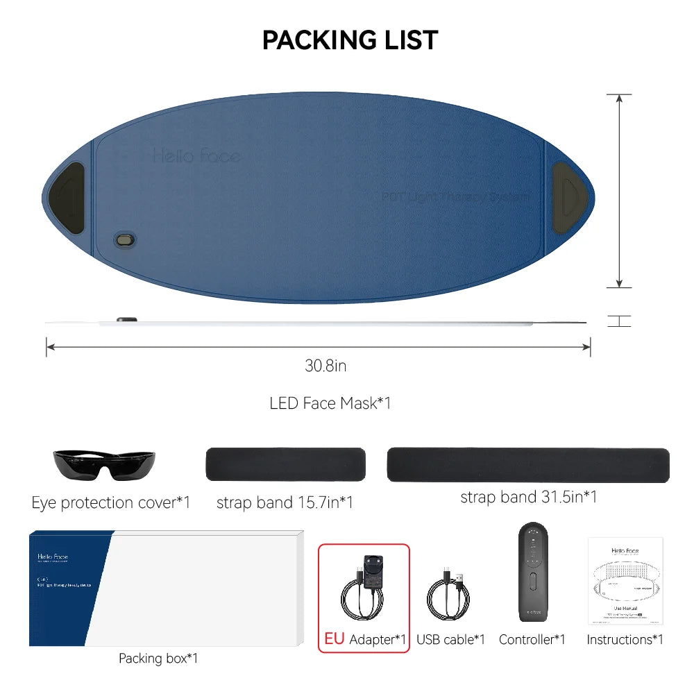 Hello Face L6 510K Red Light and infrared Therapy Mask 720 LED Chips Panel Facial Body Skin Rejuvenation Home Care Salon Device