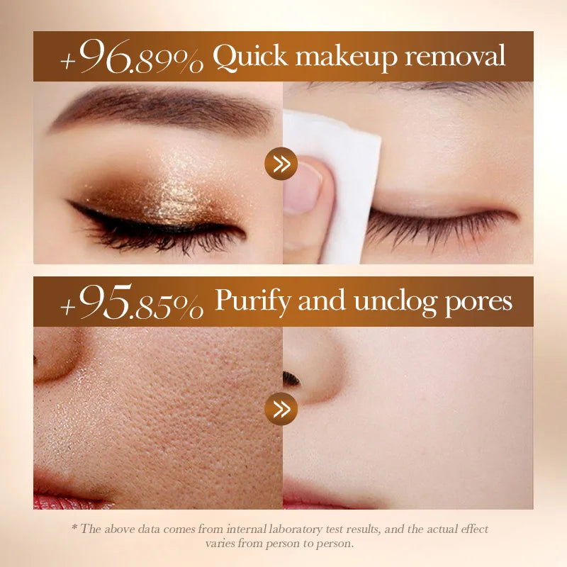 BIOAOUA Rice Raw Pulse Pure Pore Cleansing Oil Makeup Remover Gently Dissolve, Moisturize, Soothe Facial Makeup Remover