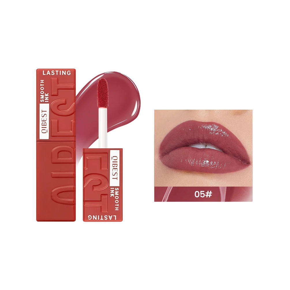 QIBEST 8 Color Watery Lip Gloss Waterproof Long Lasting Mirror Lip Glaze Moisturizing Liquid Lipstick Tint Women Makeup Cosmetic