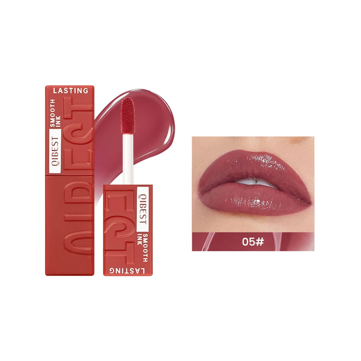 QIBEST 8 Color Watery Lip Gloss Waterproof Long Lasting Mirror Lip Glaze Moisturizing Liquid Lipstick Tint Women Makeup Cosmetic