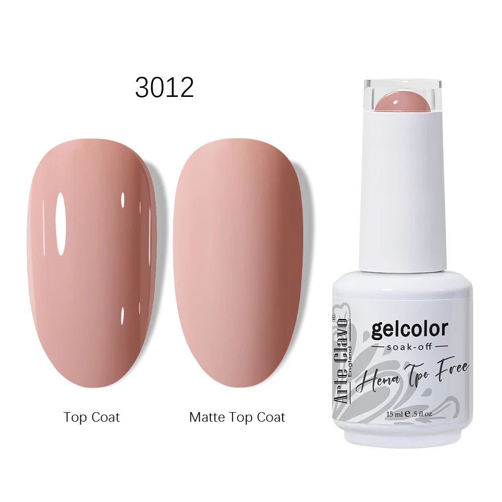 Arte Clavo 15ml HEMA TPO FREE Gel Nail Polish Pink Hybrid Nail Manicure Semi-permanent Enamels Varnish For UV LED Nails Supplies