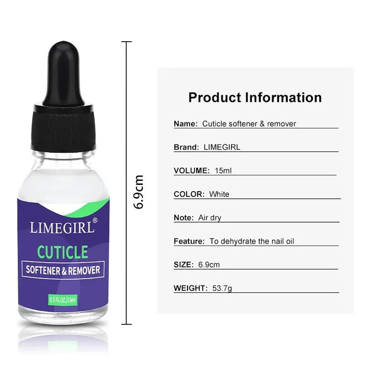 15ML Nail Soften Oil Cuticle Remover for Gel Overgrown Cuticles Soften Eliminating Exfoliant for Nails Manicure Pedicure