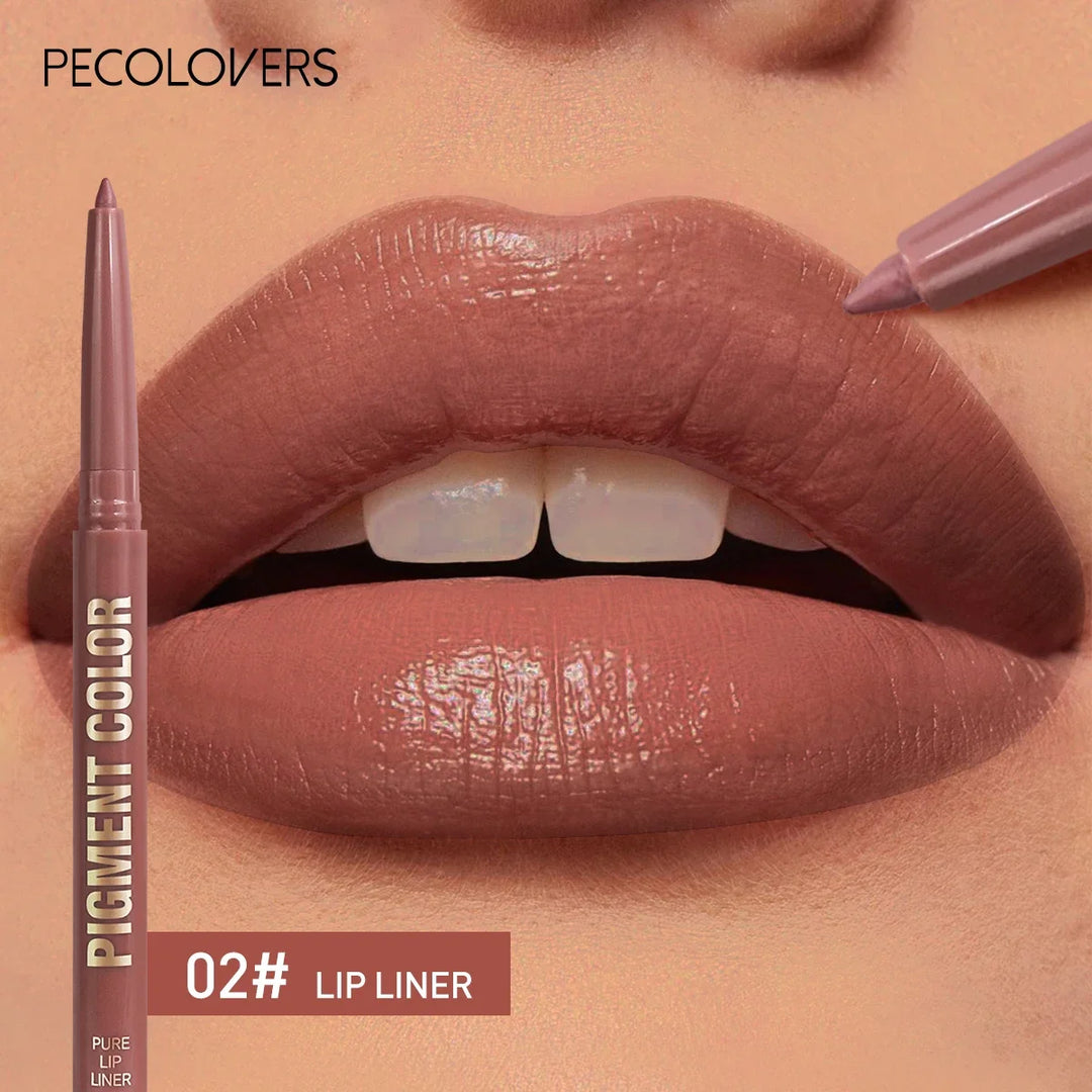12 color lip enriching lipliner lip moisturizing three-dimensional fitting light thin silky and clear lip liner