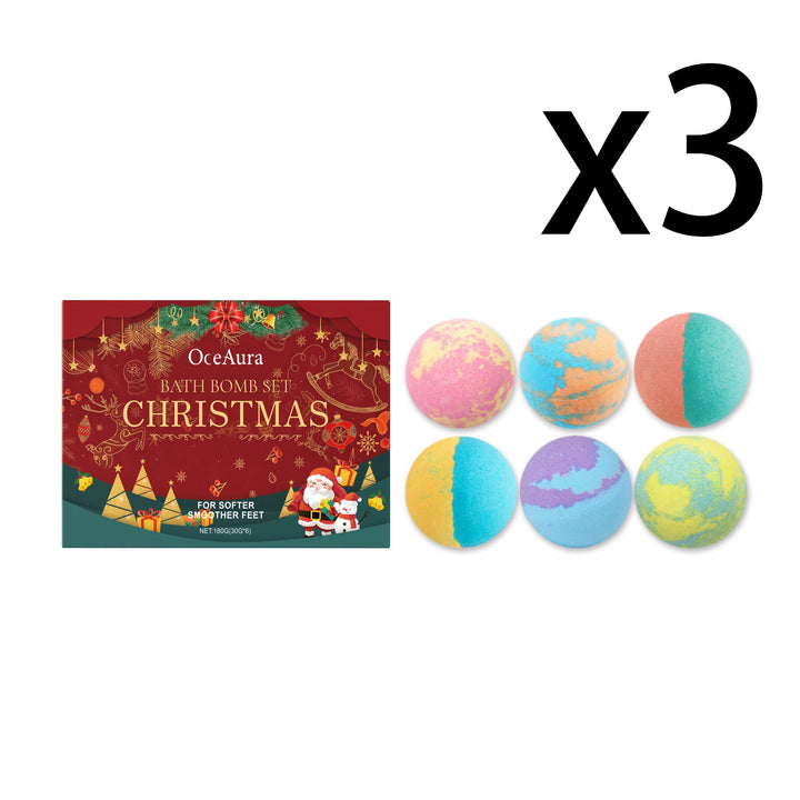 Christmas Colorful Foam Shower Ball Softening Keratin Aromatherapy Take Bath Relieve Fatigue Shower Cleaner Christmas Bath Bombs