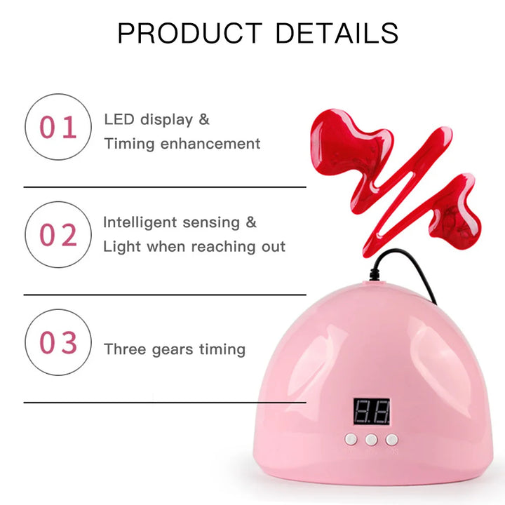 Usb Nail Phototherapy Machine 12 UV LED Light Curing 36W Infrared Sensor Nail Lamp Gel Polish Art Dryer Nail Art Manicure Tools