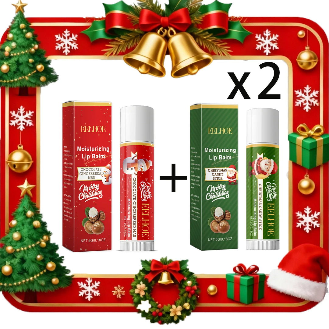 Christmas Lip Balm Set Moisturizing Lip Care Repair Dry Chapped Lips Nourishing Holiday Gift Autumn Winter Lip Care