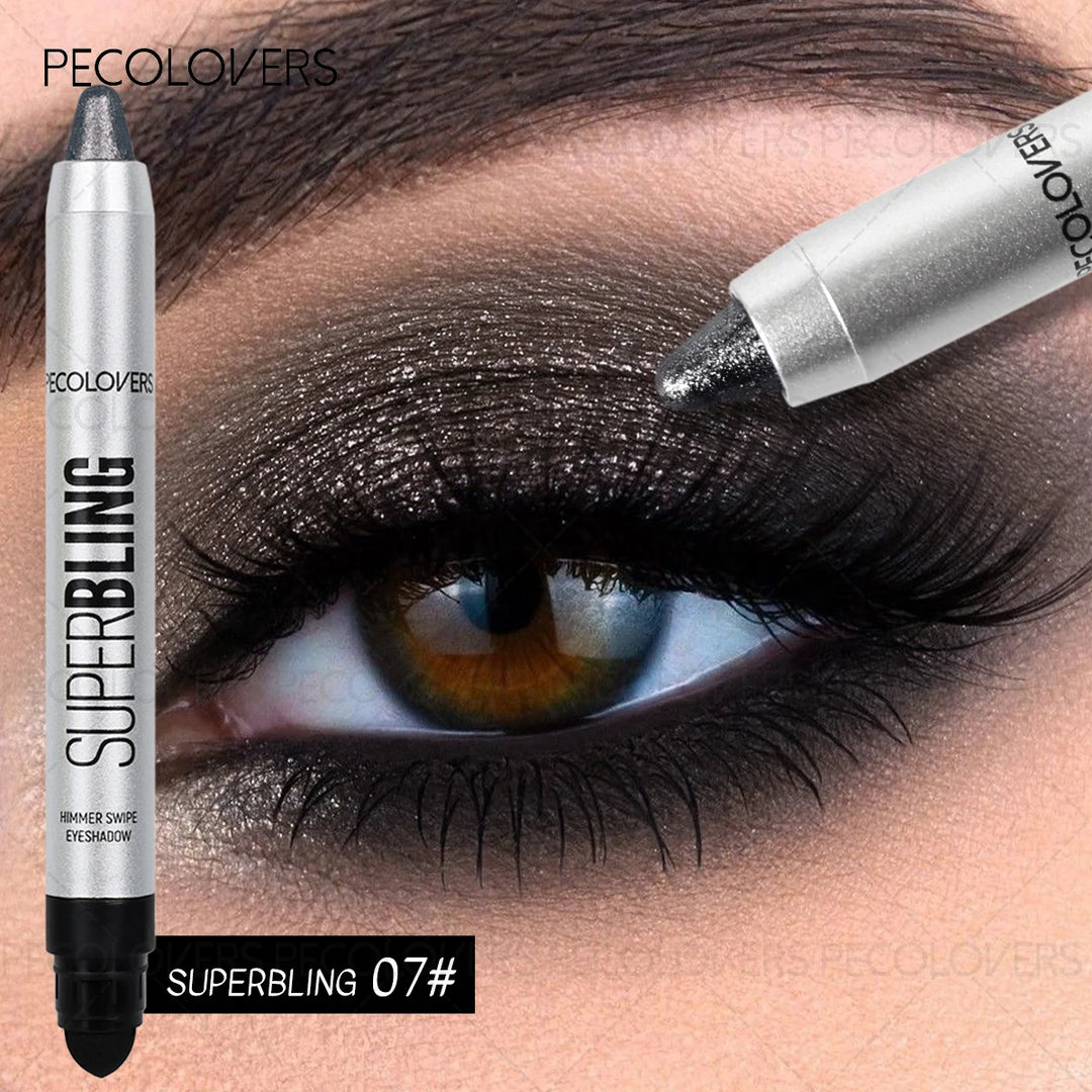 1 Pc High Color Rendering Shimmer Eyeshadow Pen, Shiny Colors Eye Shadow Stick, Eye-catching Eye Makeup, Music Festival Makeup