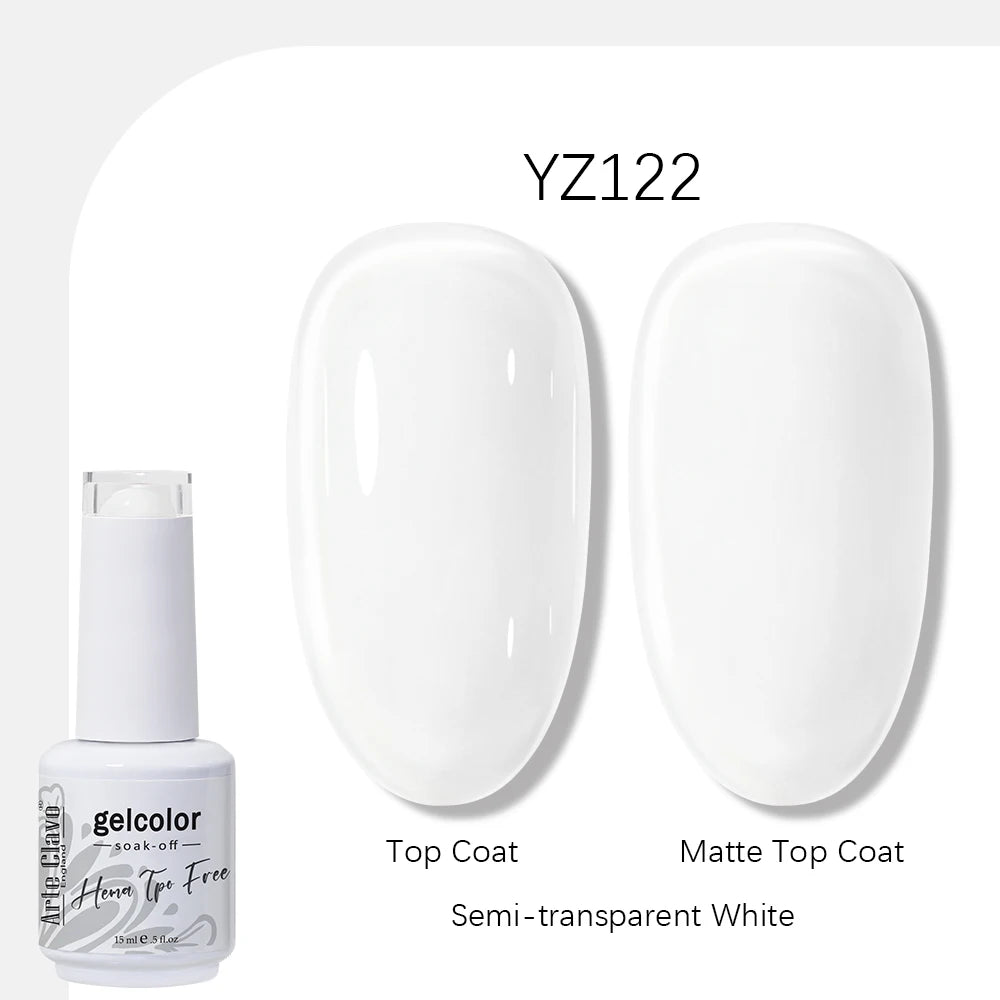 Arte Clavo Solid Color Gel Nail Polish 15ml Soak Off UV LED Gel Semi-Permanent Glitter Polish For Manicure Nail Art Salon Gel