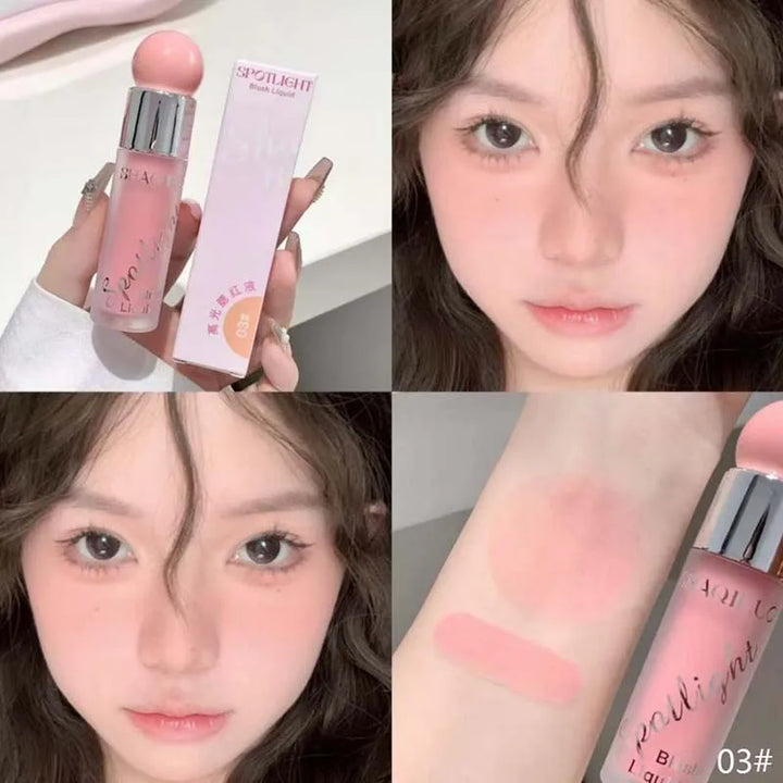 Liquid Blusher Makeup Water Light Jelly Blush Cool Warm Tone NudePink Liquid Rouge Highlighter Brighten Face Korean Style Makeup