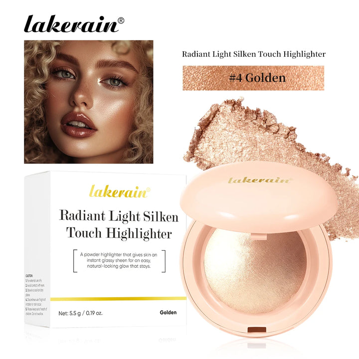 Long-lasting Waterproof Fine Shimmer Highlighter Powder Natural Glossy Effect Brighten Contouring Glitter Modify Face Cosmetics