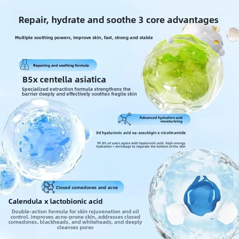 RUYI B5 Centella Asiatica Facial Toner Lotion Hydrating Moisturizing Repairing Soothing Wet Compress Water for Men And Women