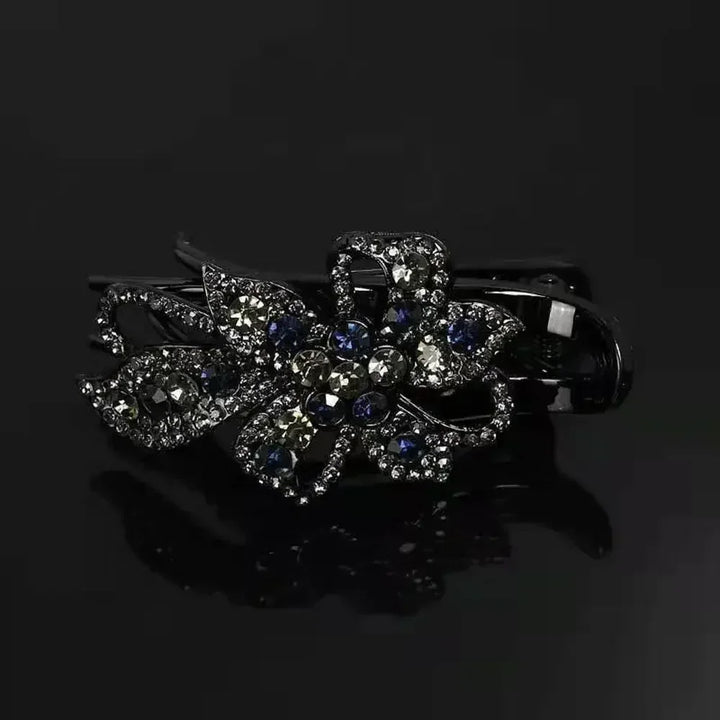 Shiny Rhinestone Hairpin Flower Leaf Duckbill Hair Claws Retro Hair Clips Accessories For Women Shinning Ponytail Headwear