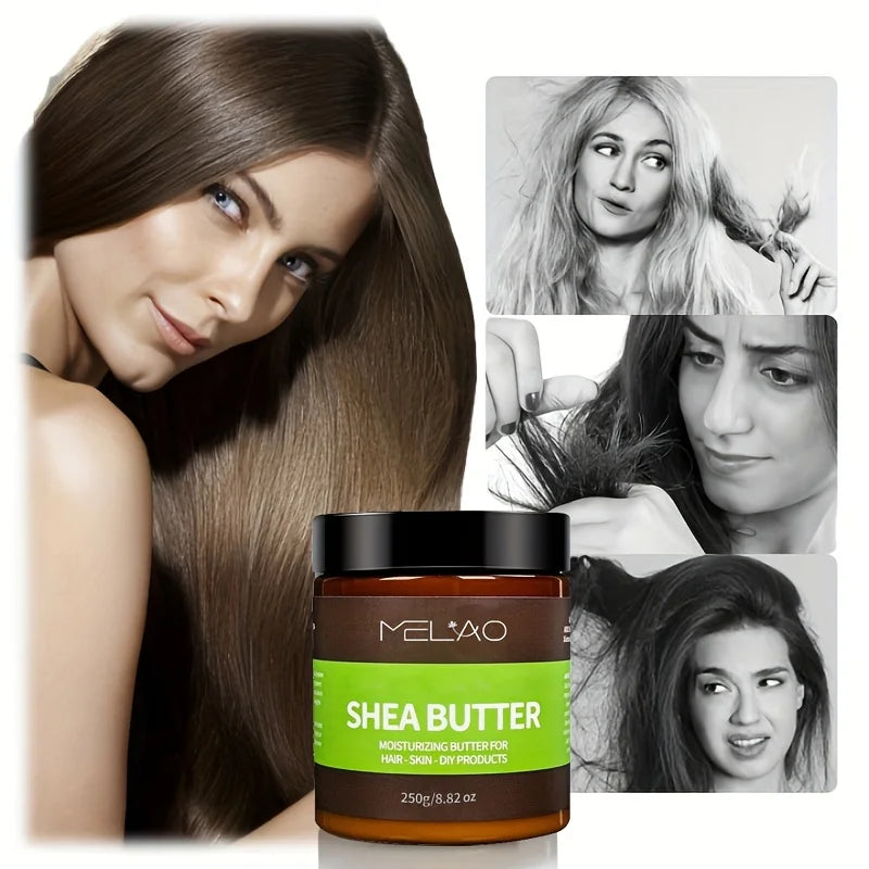 MELAO Organic Shea Butter for Body & Face Organic , 100% Raw & Unrefined to Soften, Smooth & Boost Radiance