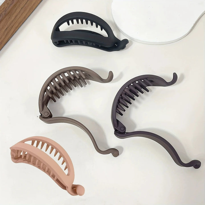 1/4pcs Matte Banana Hair Clips Simple Elegant All-Match Design Versatile Hair Accessories for Daily Casual Special Gatherings
