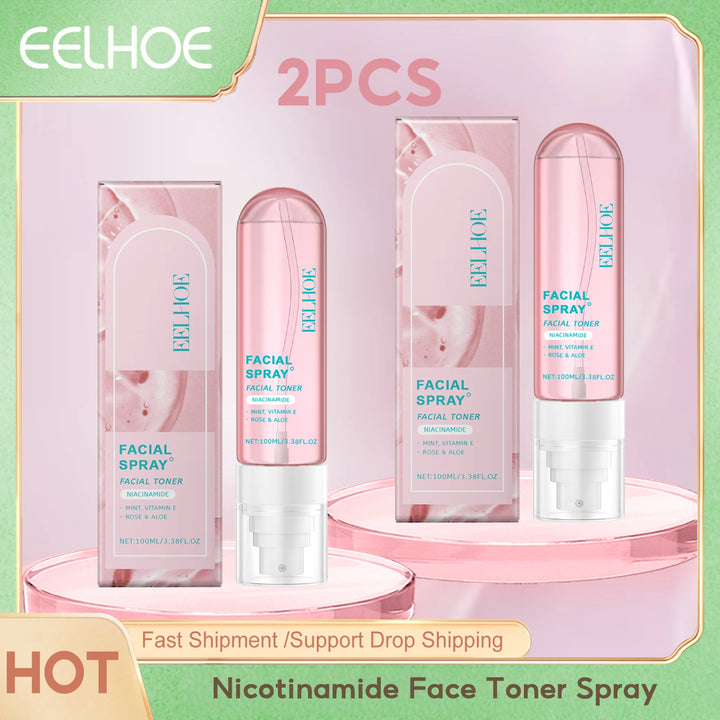 Eelhoe Nicotinamide Face Toner Spray Remove Acne Keep Smooth Fading Fine Lines Deeply Moisturizing Facial Nourishing Toners