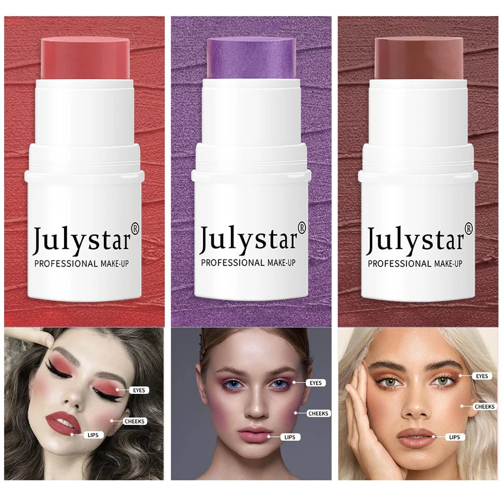 Face Brown Contouring Bronzer Stick Multifunctional Highlighter Blush Silkworm Brightening Sculpt Facial Outline Shadow Cosmetic