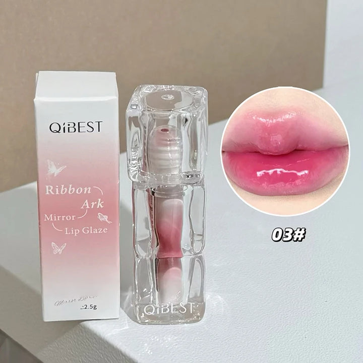 QIBEST Beauty Juice Lip Glaze Gummy Jelly Mirror Water Gloss Lip Glaze Female Affordable Lipstick Lipgloss Tint Korean Cosmetics