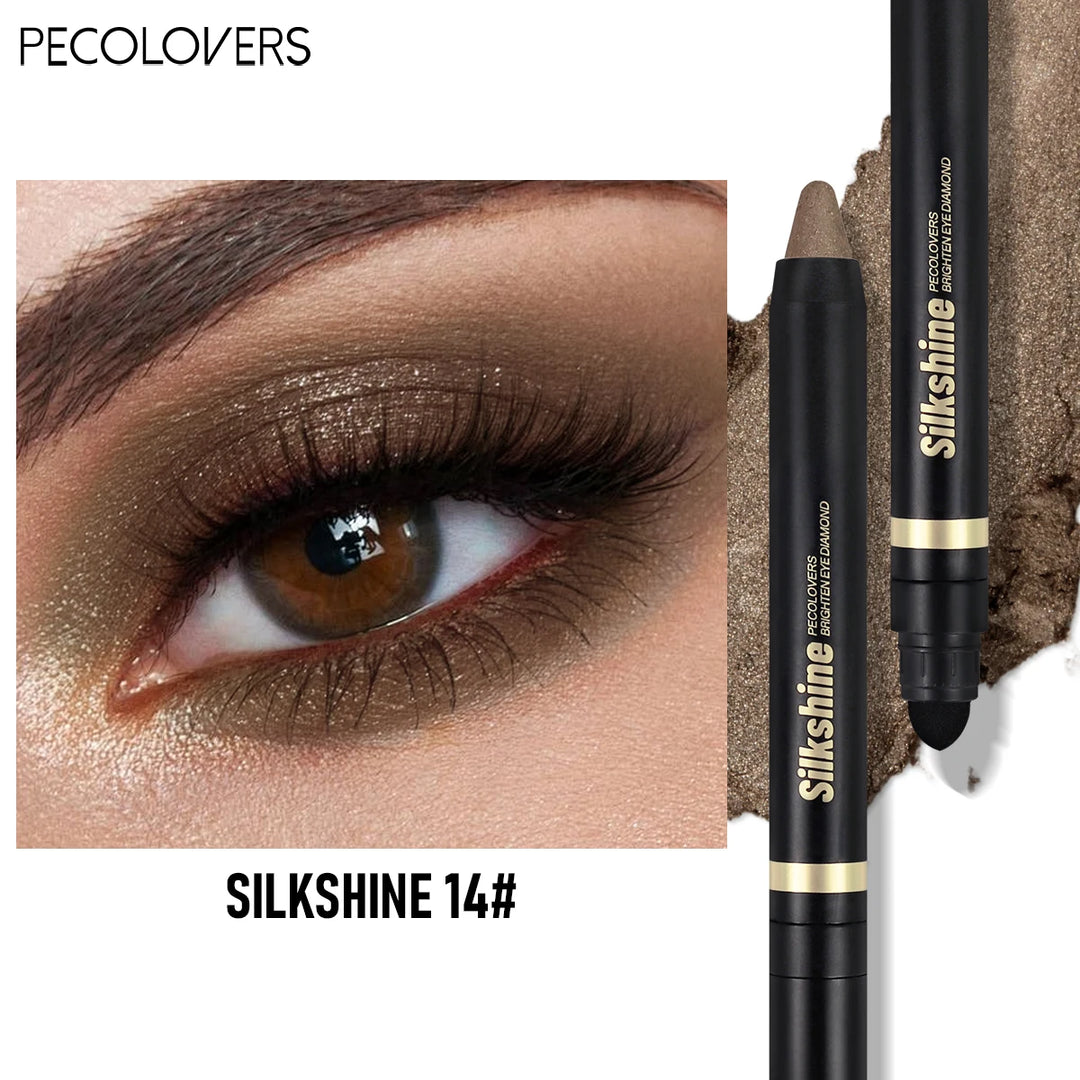 Double-head Eyeshadow Stick,Waterproof,Smudge-Proof Eyeliner, Multi-Color Shimmer Palette,Easy Application for Eyes Contouring